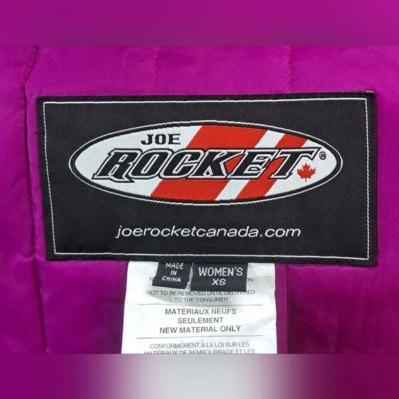 Joe Rocket Women's Motorcycle Jacket Pink Black Embellished Removable Liner XS - Picture 12 of 14